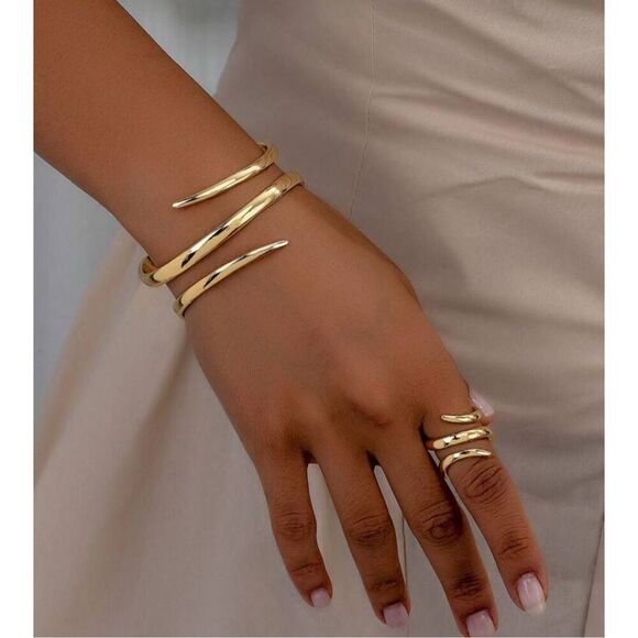 Modern Bracelet Ring Set - Picture 2 of 2